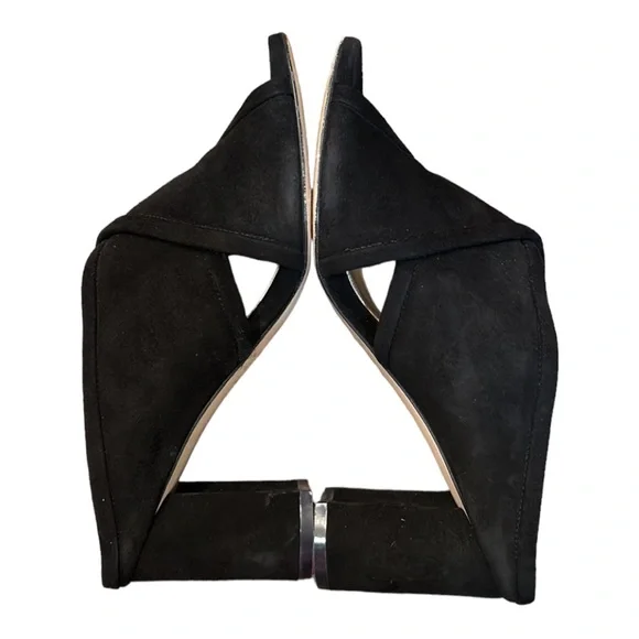 STUART WEITZMAN Suede Criss-Cross Block Heel Mule Sandals Size 7.5 - Picture 6 of 13